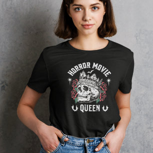 Horror Movie Queen Skull T-Shirt
