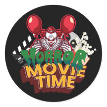 Horror Movie Time Clown Sticker