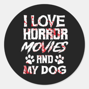Horror Movies Beängstigende Filmliebhaber Hallowee Runder Aufkleber