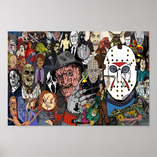 Horror Movies Collage Poster (Vorne)