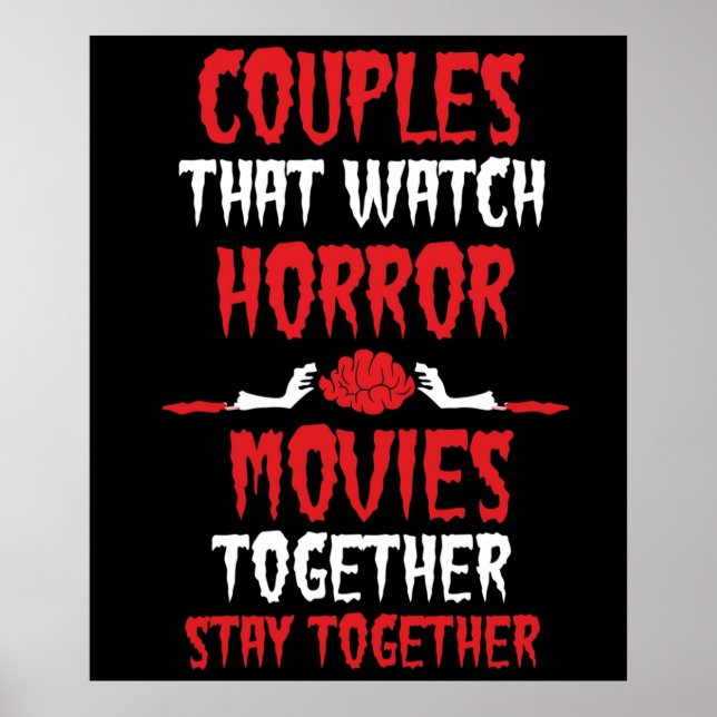 Horror Movies Couple-Geschenk Poster (Vorne)