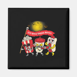 Horror Movies Halloween Funny Ghost Skeleton Magnet