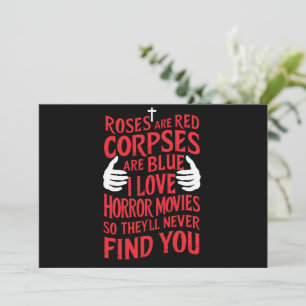 Horror Movies Lovers Halloween Beängstigender Film Einladung