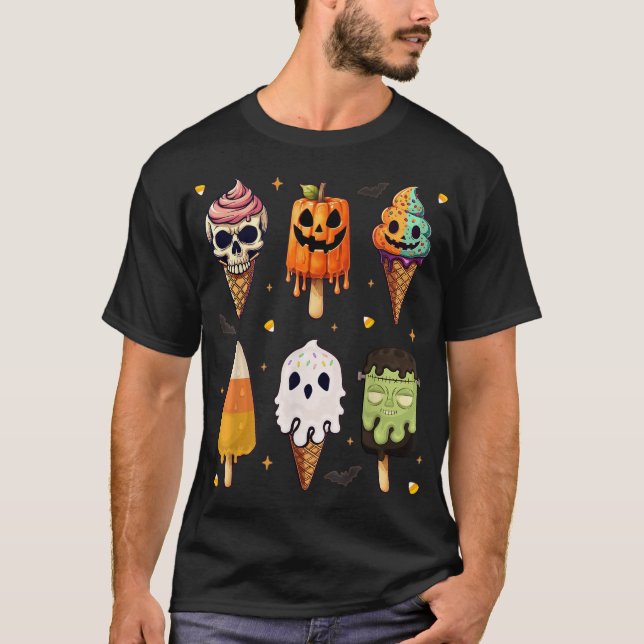 Horror Movies Sommerlicher Popsimus Halloween Eisc T-Shirt (Vorderseite)