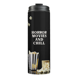Horror Movies und Chill   Goth Thermal Tumbler Thermosbecher
