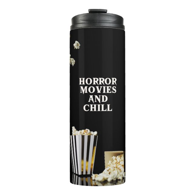 Horror Movies und Chill | Goth Thermal Tumbler Thermosbecher (Vorderseite)