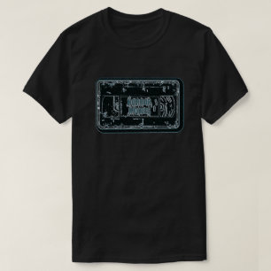 Horror Movies - Video Cassette Blue Gray T-Shirt