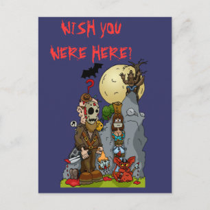 Horror Mural Postcard Postkarte