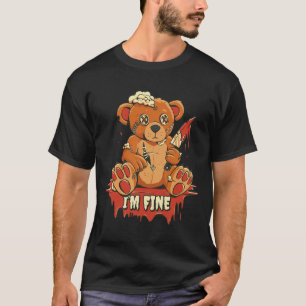 Horror Niedlich Vampire I'm Fine Bar Halloween Cam T-Shirt