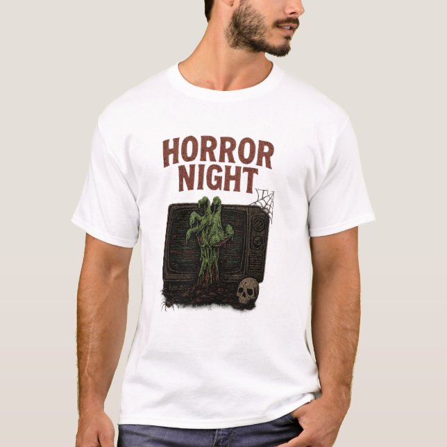 Horror Night Halloween Bekleidung unisex männliche T-Shirt (Vorderseite)