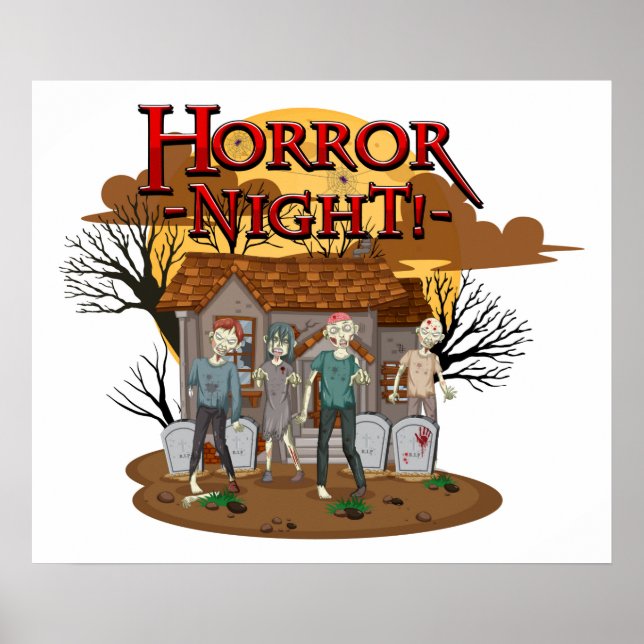 Horror Night Zombies Poster (Vorne)