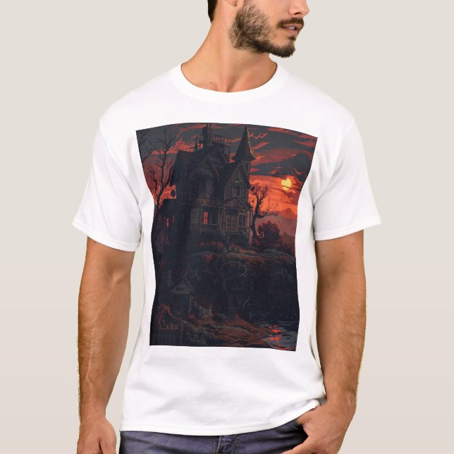 Horror Pixel Art AR-57 Stilisierter T - Shirt (Vorderseite)