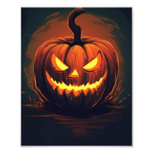 Horror Pumpkin Halloween Fotodruck