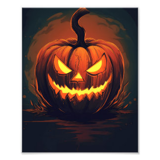 Horror Pumpkin Halloween Fotodruck