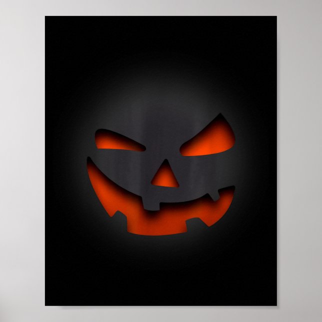 Horror Pumpkin Halloween Y, Funny Gift  Poster (Vorne)