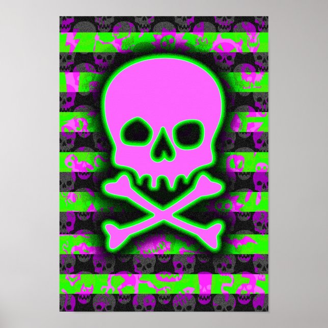 Horror Punk Skull Poster (Vorne)