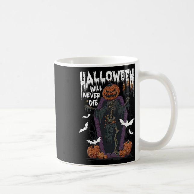 Horror Retro Spooky Halloween wird nie lustig Die Kaffeetasse (Rechts)