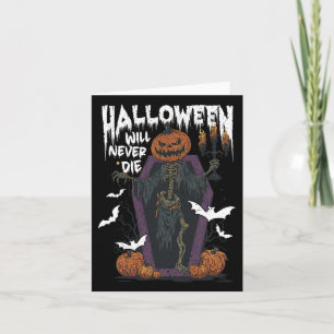 Horror Retro Spooky Halloween wird nie lustig Die Karte