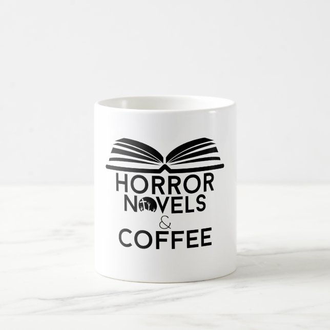 Horror-Romane und Kaffee Kaffeetasse (Mittel)