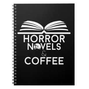 Horror-Romane und Kaffee Notizblock