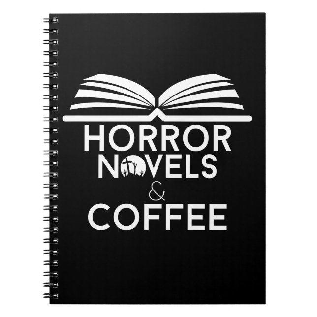 Horror-Romane und Kaffee Notizblock (Vorderseite)