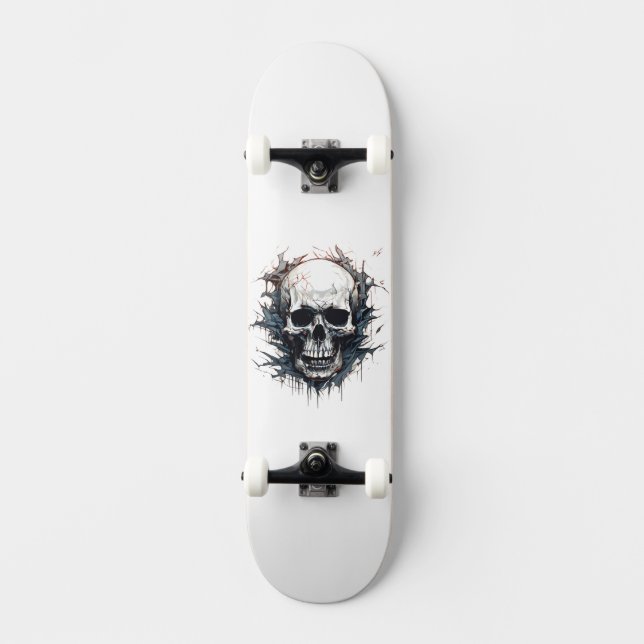 Horror-Schädel Skateboard (Vorderseite)