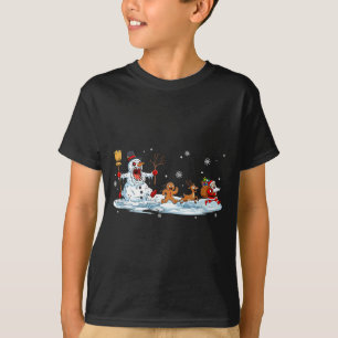 Horror Schneemann Weihnachten Rentiere Lebkuchen W T-Shirt