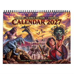 Horror-Sci-Fi-Fantasy-Kalender 2027 – Monster-Kuns Kalender