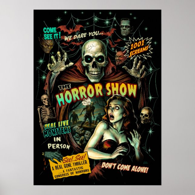 Horror Show Spook Show Poster - Retro Halloween (Vorne)