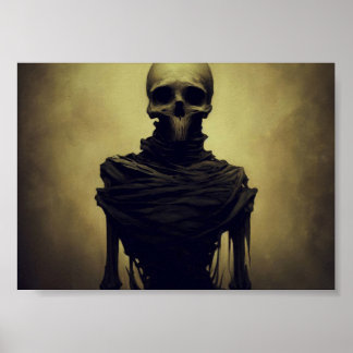 Horror Skeleton-Malerei Poster