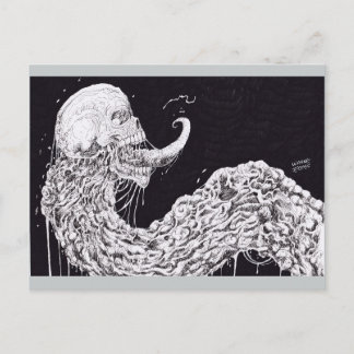 Horror Skull Serpent Fantasy Art Postkarte