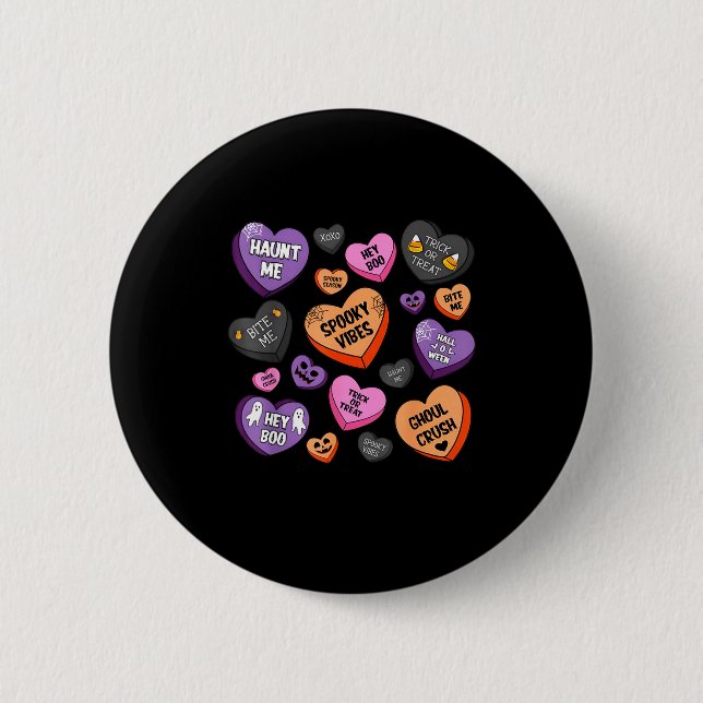 Horror Soky Candy Heart Valentines Day Lover Tee H Button (Vorderseite)