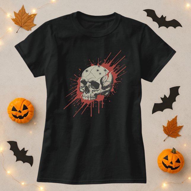Horror Spritzer Skull Halloween T-Shirt (Von Creator hochgeladen)