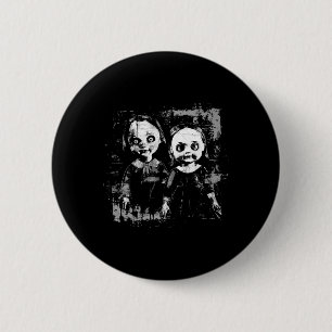 Horror Spuk Doll Creepy Toy Halloween Goth Alt Button