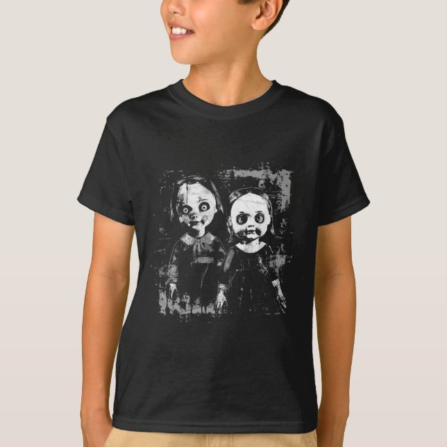Horror Spuk Doll Creepy Toy Halloween Goth Alt T-Shirt (Vorderseite)