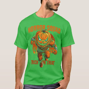 Horror Squad Halloween-Kürbis-Monster-Süßigkeiten T-Shirt