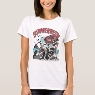 Horror Summerween Halloween Vintag Beac T-Shirt