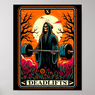 Horror Tarot Card Deadlisiert das Death Gym Workou Poster