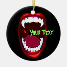 Horror Teeth Vampire Fangs Spooky Ornament