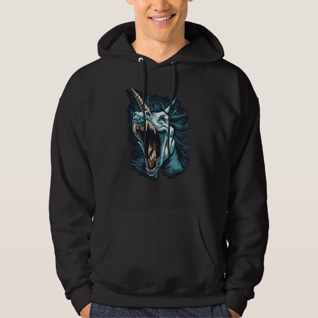 Horror Unicorn Zombie Unicorn Monster Hoodie (Vorderseite)
