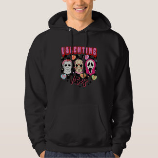 Horror valentines retro Valentineu2019s Day Valent Hoodie