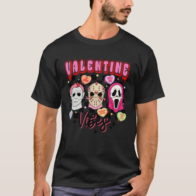 Horror valentines retro Valentineu2019s Day Valent T-Shirt (Vorderseite)