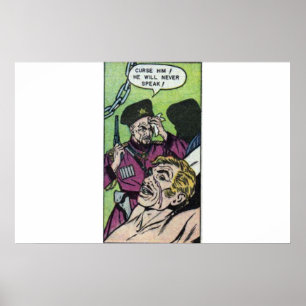 Horror Vintage Comicen   60er Retro Comic Poster