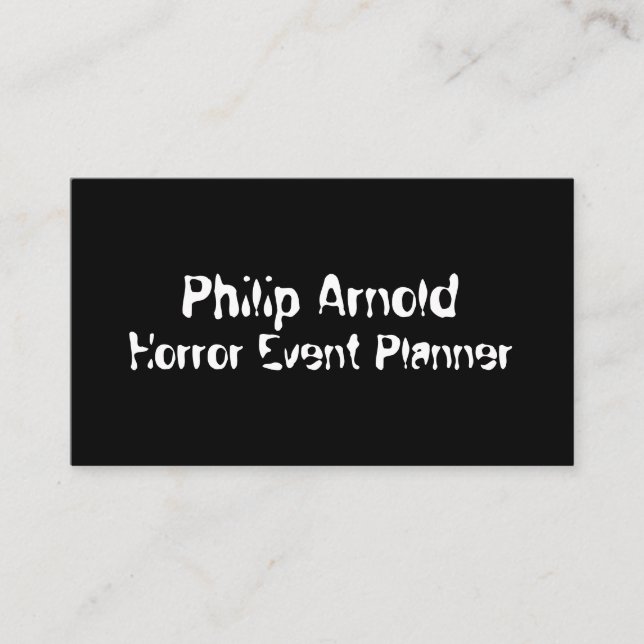 Horror-Visitenkarte Visitenkarte (Vorderseite)