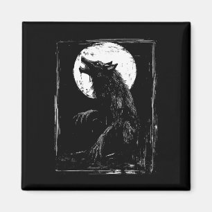 Horror Werewolf Head Halloween Mythology Wolf Shif Magnet