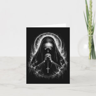 Horror Y Nonne Dämon Unholy Böse Okkult Alt Y Goth Karte
