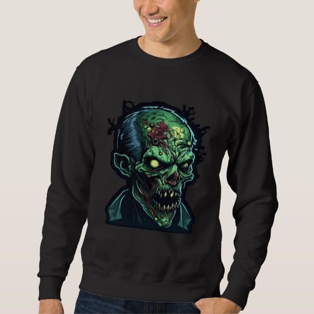 Horror Zombie Monster Nightmare Scary Terrifying H Sweatshirt (Vorderseite)