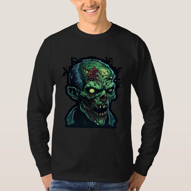 Horror Zombie Monster Nightmare Scary Terrifying H T-Shirt (Vorderseite)