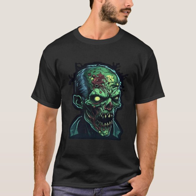 Horror Zombie Monster Nightmare Scary Terrifying H T-Shirt (Vorderseite)