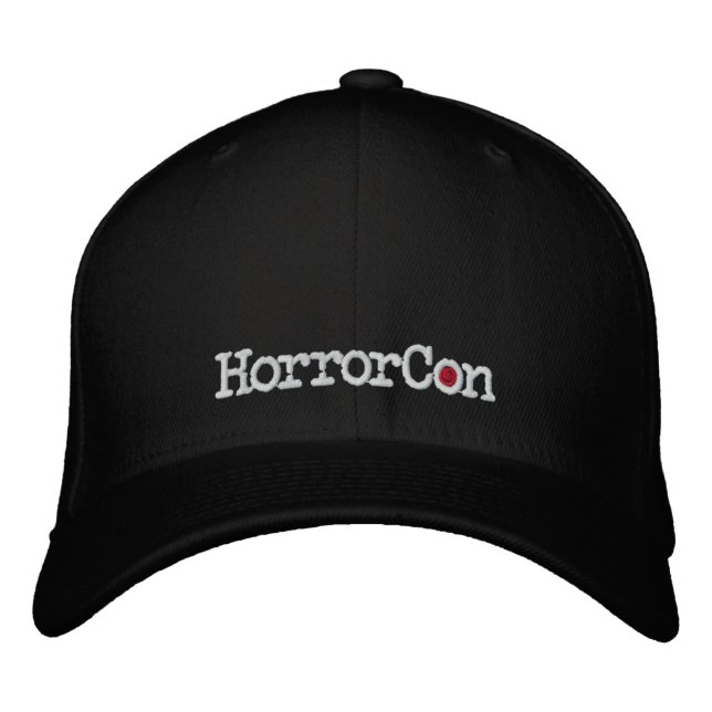 HorrorCon-Logo bestickte Flechtmaus-Hülle Bestickte Baseballkappe (Vorderseite)